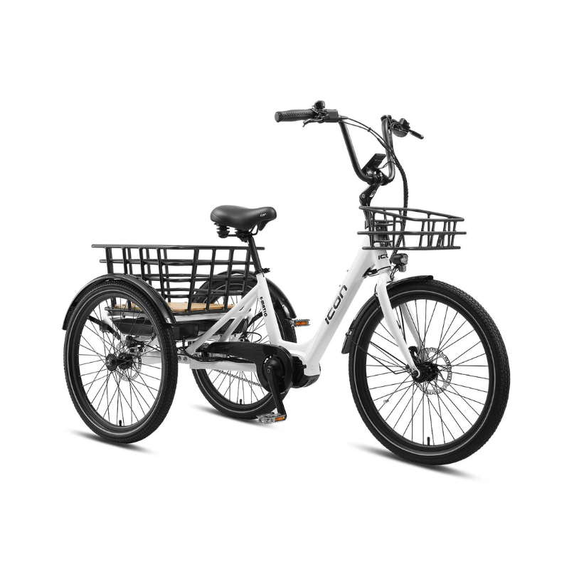 Icon E-Matic 24" 3 Speed E-Trike White