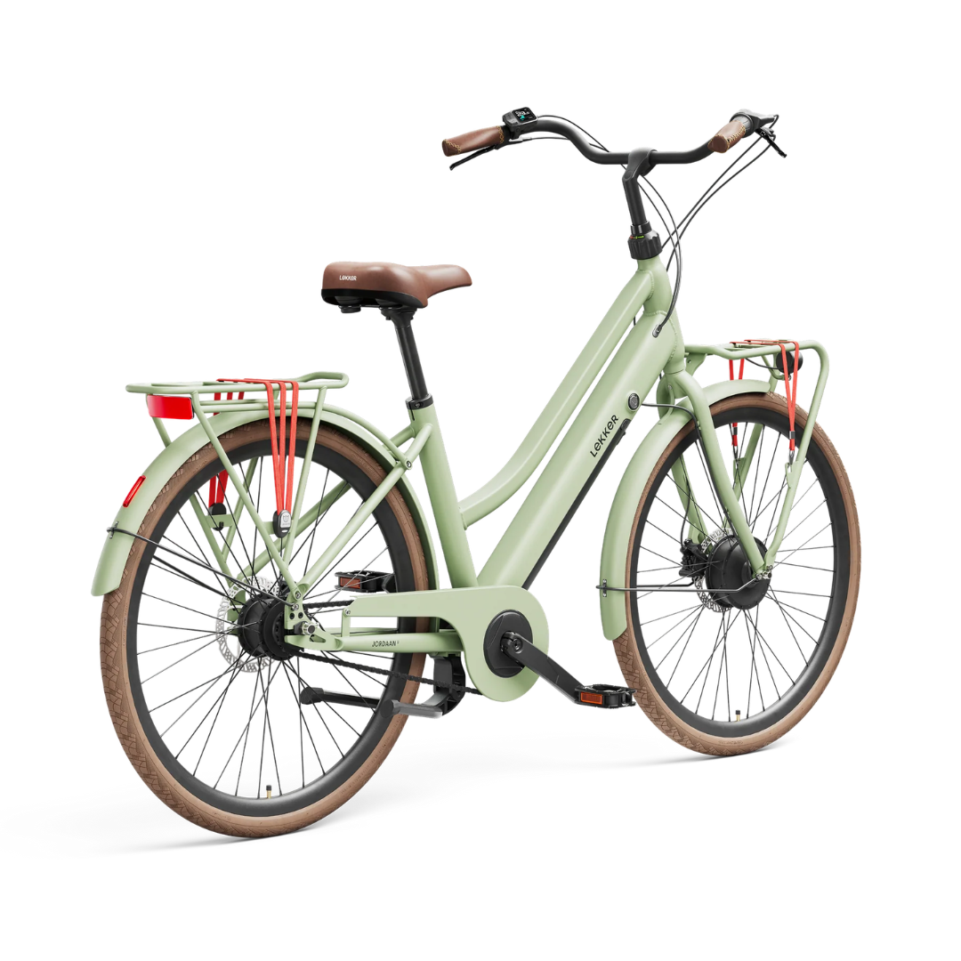 Lekker Jordaan Urban 8sp Olive Green Rear Profile