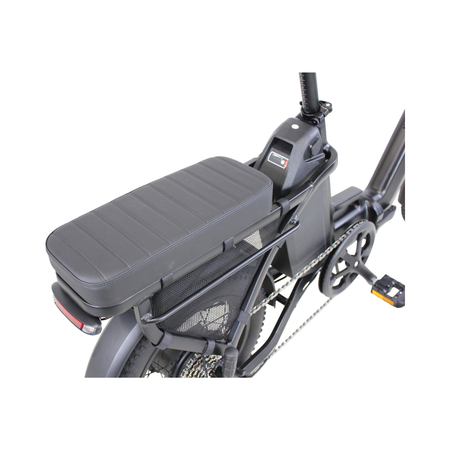 Black Vamos Doblez Folding Compact Electric Fat Tyre Bike Rear Rack Seat Pad